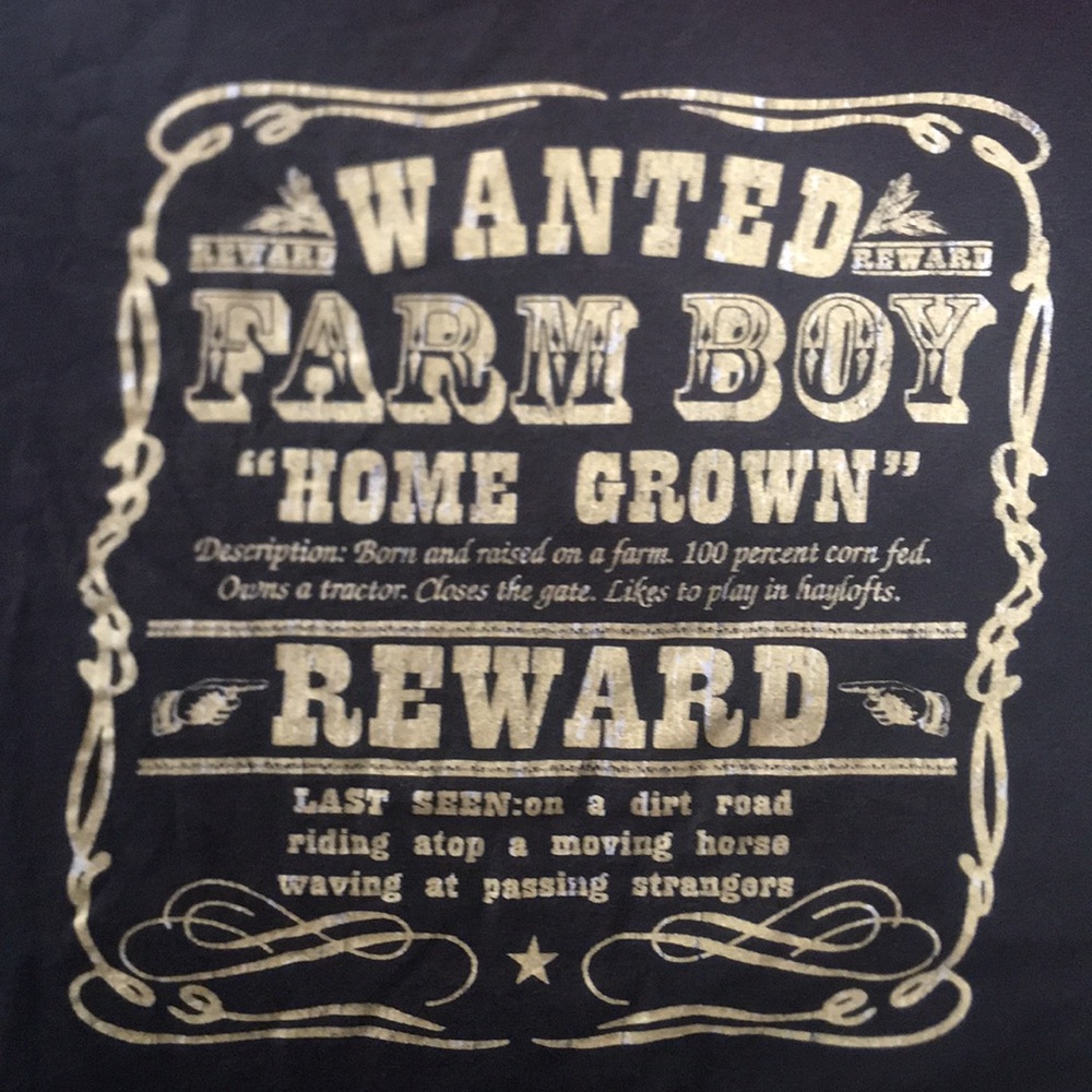 Wanted: farm boy T-shirt